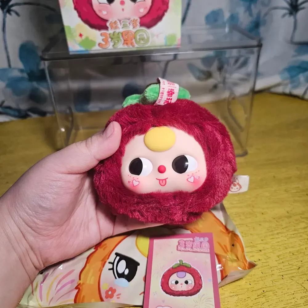 Baby Three Big Plush Pendent Fruit Plant Head Mangosteen BLIND BOX OPENED Red